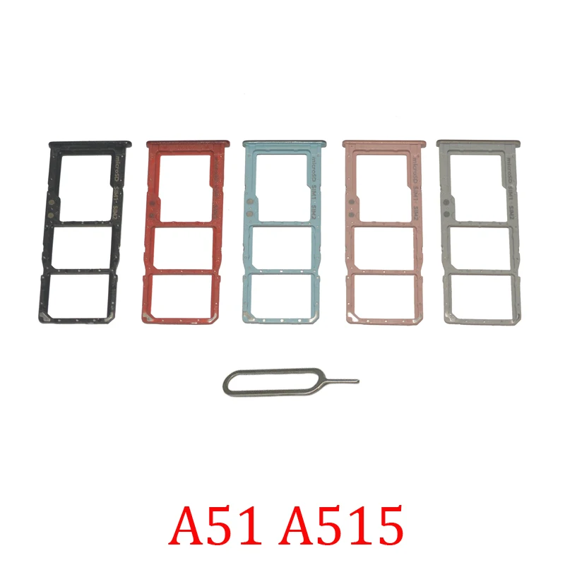 

Original SIM Card Chip Tray For Samsung A51 A71 A515F A515 A715F A715 New Phone Housing Micro SD Holder Replace Parts + Pin