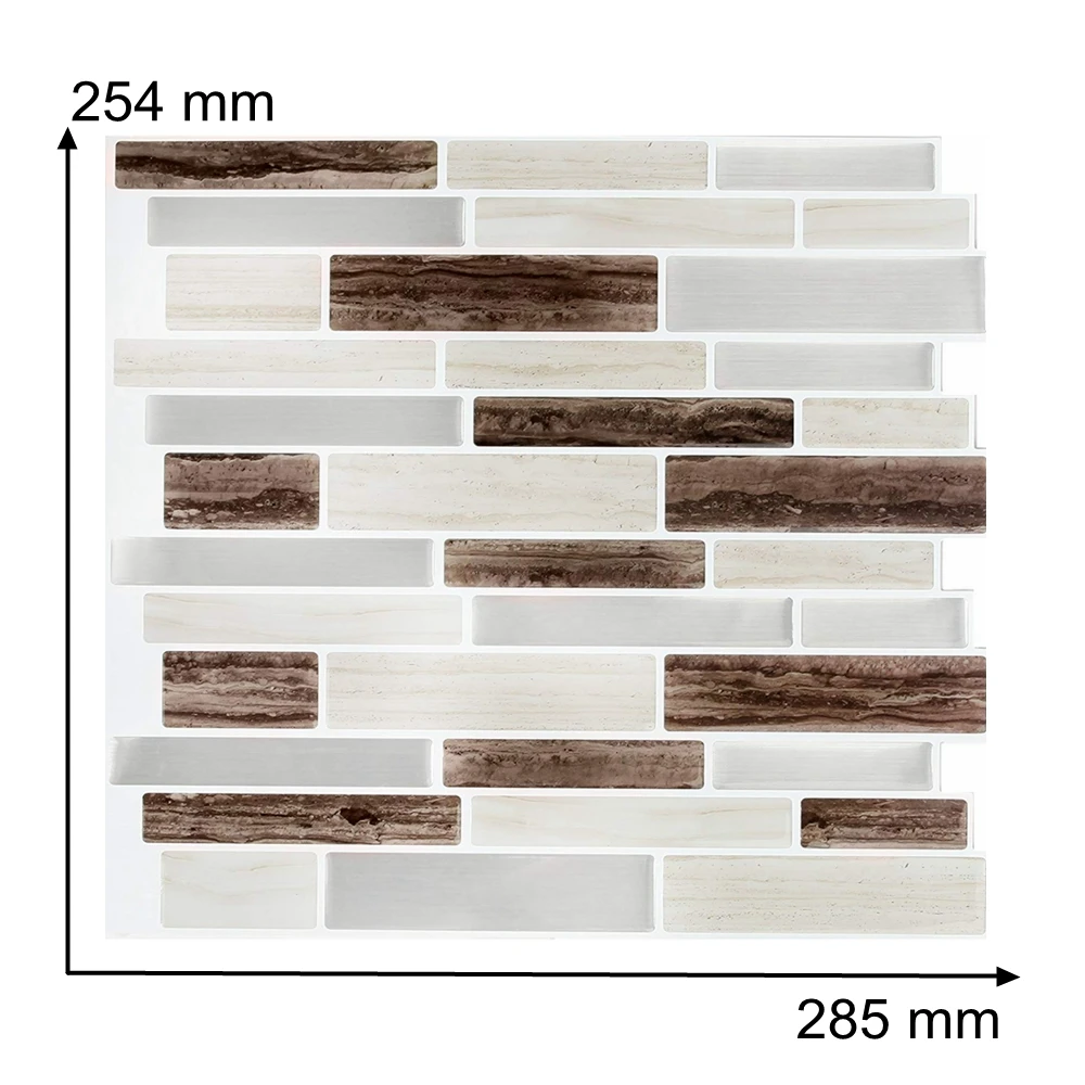 Vividtiles Peel And Stick настенная плитка микс коричневый Marblemosaic клей стикер s DIY ванная