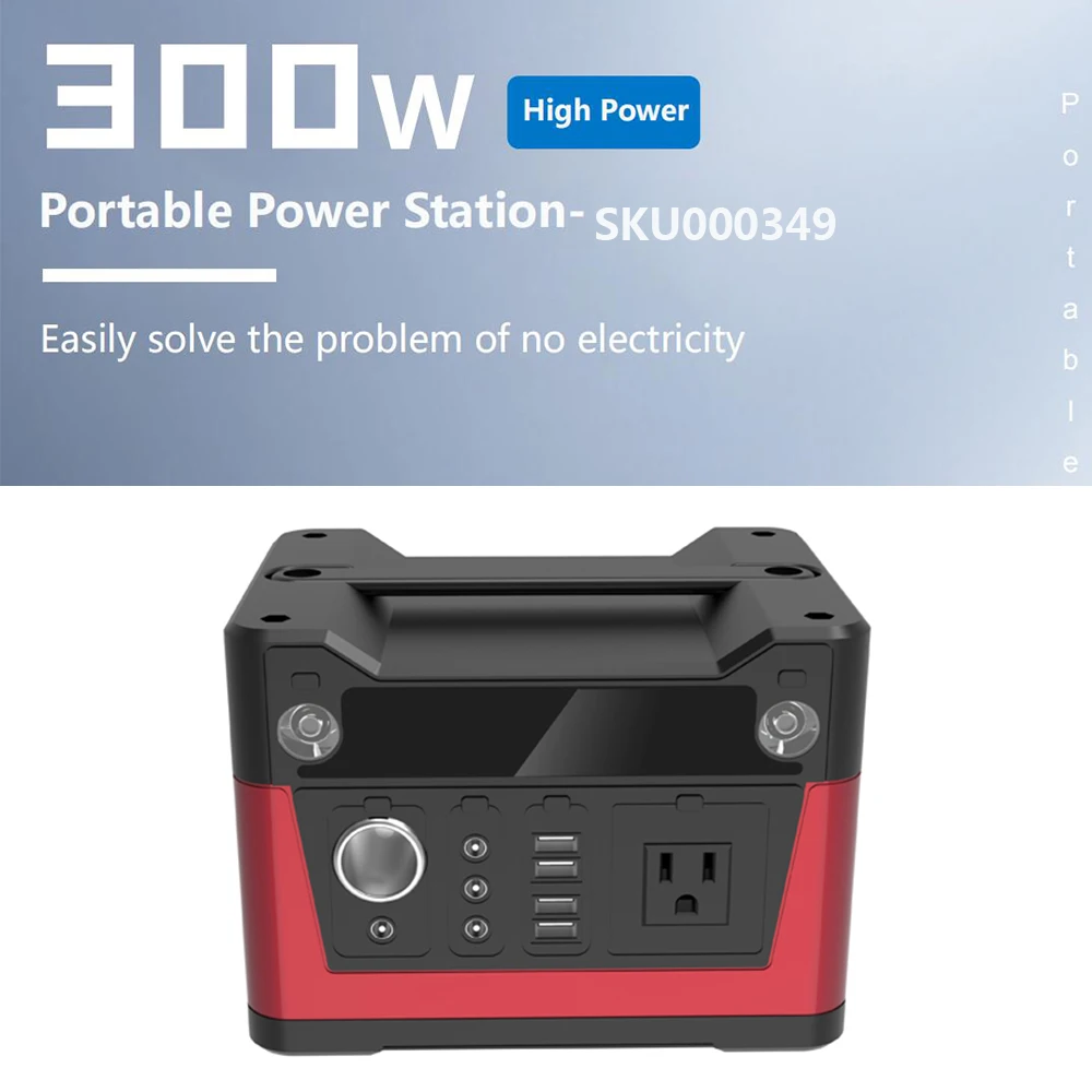 US $358.00 Portable Power Station DC12V24V Output Solar Generator Portable Power Bank With USB QC For Emergency Outdoor Power Supply