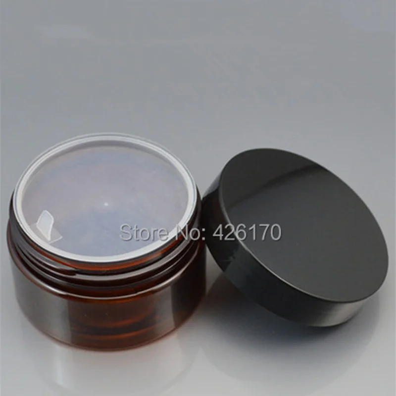 

100g Cosmetic Jar Mask Bottle Plastic Serum PET Jar Brown Lightproof Cream Container 50pcs Factory Wholesale Free Shipping