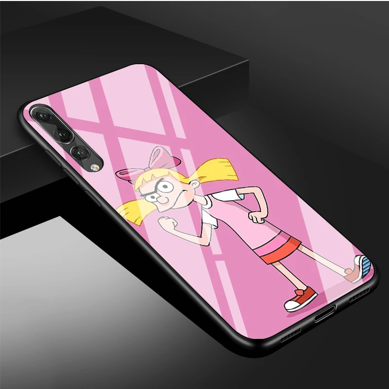 Hey Arnold Đặc Biệt Tự Làm Sang Trọng Kính Cường Lực Điện Thoại Ốp Lưng Cho Huawei P20 P30 P40 Lite PRO Giao Phối 20 30 Lite pro Vỏ huawei silicone case Cases For Huawei