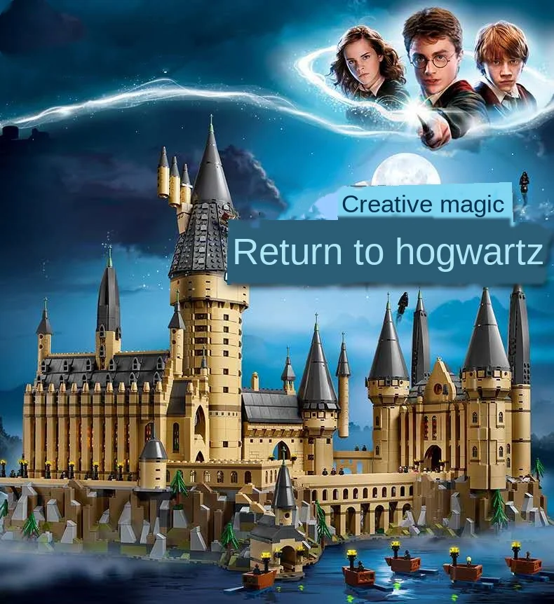 

16060 Potter Movie Castle Magic H warts School Model 6742Pcs Building Block Bricks Toys Compatible with 71043 Gift For Children