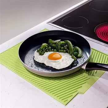 

Silicone Square Dish Drying Mat Premium Heat Resistant Tableware Durable Cushion Pad Table Mat Placemat Kitchen Accessories