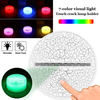 

Luminous Light Base Ornament Indoor Home Crack Pattern 3D DC 5V Display Wedding Decor Lighting Fixture Touch Lamp Bases