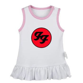 

Foo Fighters Hard Rock And Roll Band Van Halen Band Newborn Baby Girls Dresses Toddler Sleeveless Dress Infant Cotton Clothes