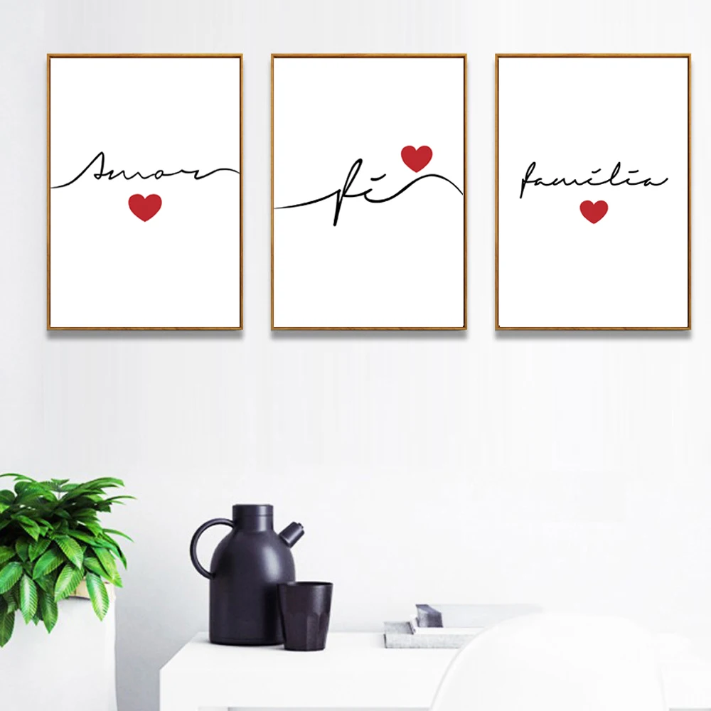 Картина на холсте с мотивами Love Smile Dream Настенная картина в скандинавском стиле