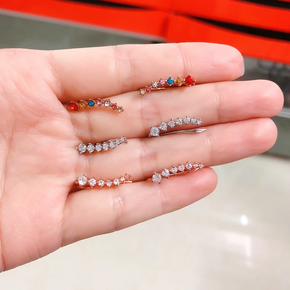 Классические серьги гвоздики из ивы цвет розового золота