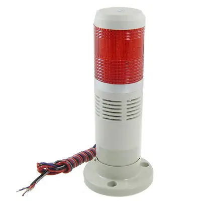 

24V DC Red Industrial Signal Tower Light Lamp Flash with Buzzer Txuyn
