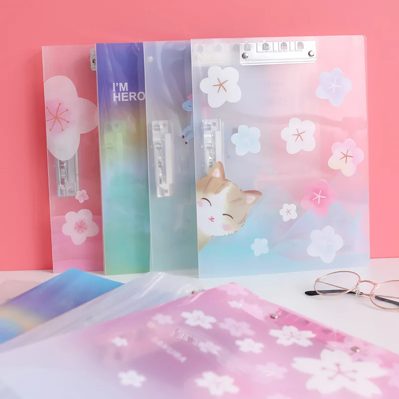 

File Folder A4 Double Clip Organizer Writing Board Plastic Information Clipboard with Storage Clamp Insert File Products