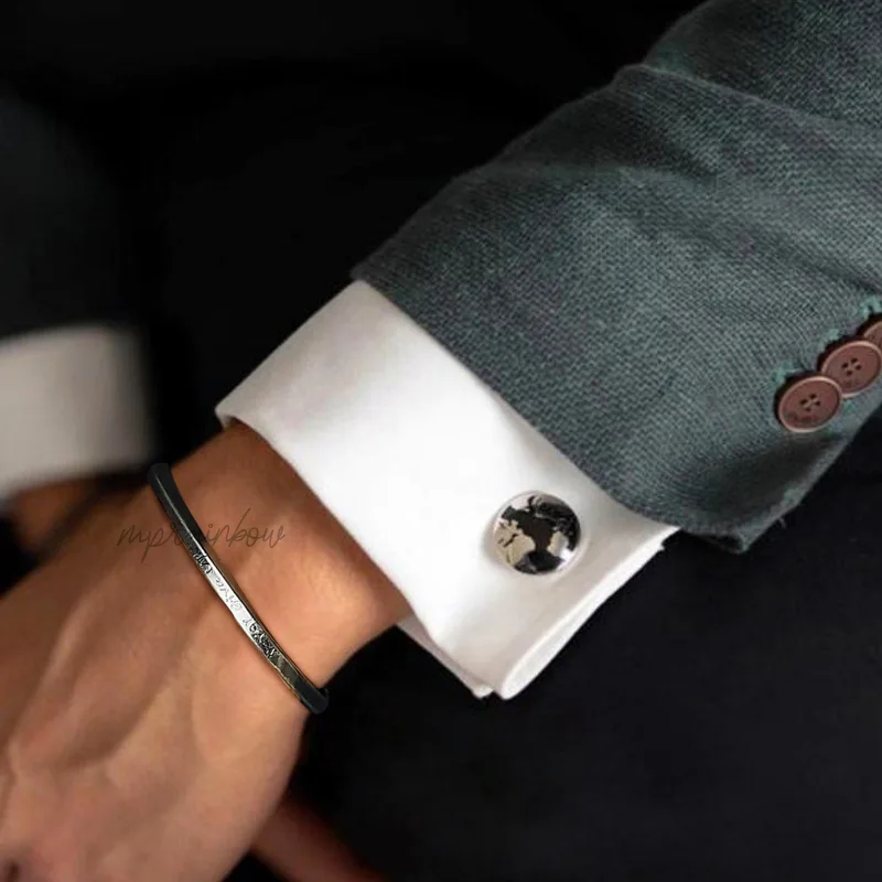 Stainless Steel Bracelet Metal Bracelet MEN TWISTED C BANGLE WITH SMALL WRIST MOBIUS BRACELET ANTIQUE SILVER COLOR STACKING CUFF BANGLE STAINLESS STEEL UNISEX JEWELRY