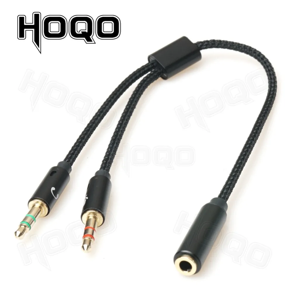 Sdoppiatore Audio Microfono 3.5mm - 2 In 1, Connettori Oro, 1 Metro, Per PC, PS4, Xbox