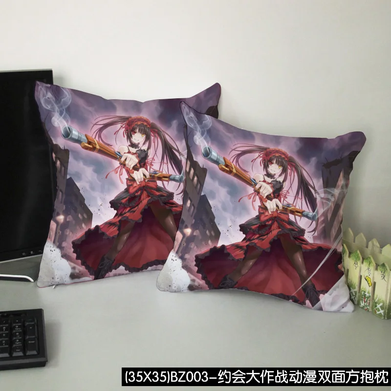 Индивидуальный чехол для подушки в стиле аниме «DATE A LIVE» для дома и спальни, декоративный чехол для подушки с рисунком из мультфильма, унисекс