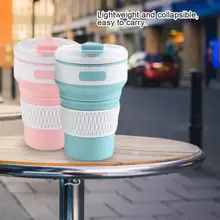 350 мл выдвижной складной чайник, портативная силиконовая бутылка для воды, складная чашка, походная кофейная кружка с крышкой, бутылка для воды