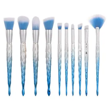 

10pcs Professional Makeup Brush Kit Eyeshadow Foundation Eyeshadow, Face, Powder, Blush Contour Brushes Set