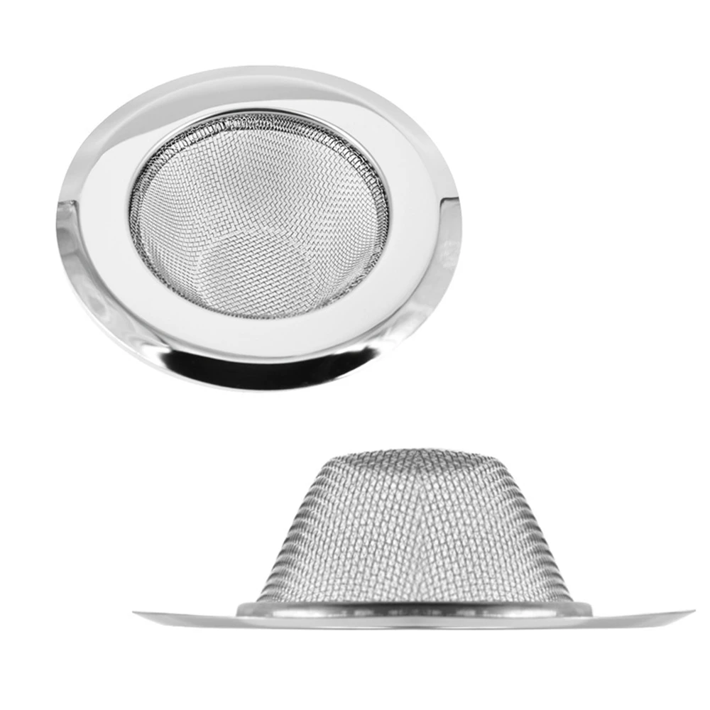 Stainless Steel Sink Strainer Hair Catcher Stopper Kitchen Waste Plug Filter Mesh Bathroom Anti Clogging Floor Drain Cover Tools