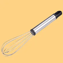 Толстом каблуке 6-провод из нержавеющей стали ручной венчик для взбивания ручной кухонный миксер гаджеты взбиватель яиц