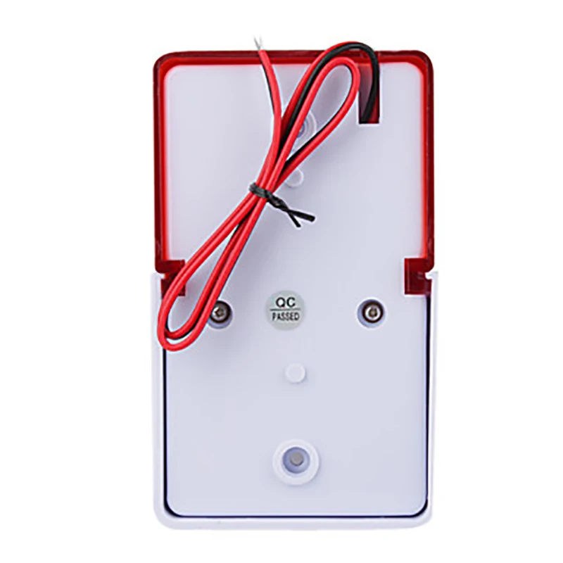 Indoor Mini Wired Siren DC 12V Strobe Flash Light Buzzer Alarm SE-103 with 12V1A power adapter