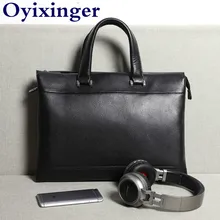 Черная мужская сумка для ноутбука, мужские сумки из натуральной воловьей кожи, мужские сумки через плечо, деловая Офисная Рабочая сумка для Xiaomi acer