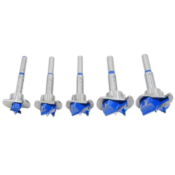 

5Pcs Locating Drill 15-35mm Auger Drill Bit Wood Plastic Cutter Woodworking Hole Opener Tool For Fight Hinges