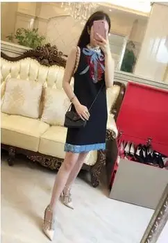 

Web celebrity style JK uniform Cosplay Preppy style Girly girl Korean Lace Bowknot Kilt Sleeveless Dress Round Collar Vest Free Shipping