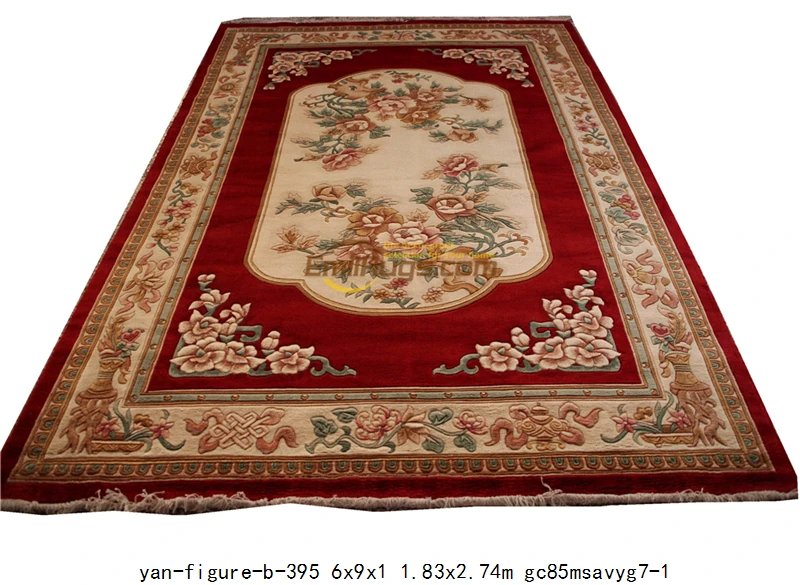Ковры Китай Ручная работа Французский Aubusson плетение ковер Шерсть Savonnerie дизайн рукодельный круглый ковер для украшения дома Турция - Цвет: yan-figure-b-395 6x9