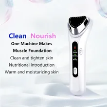 Массажер для горячей терапии лица ультразвуковая поверхность лифтинг ионная Вибрация Глубокое Очищение Увлажнение удаление морщин Подтяжка кожи