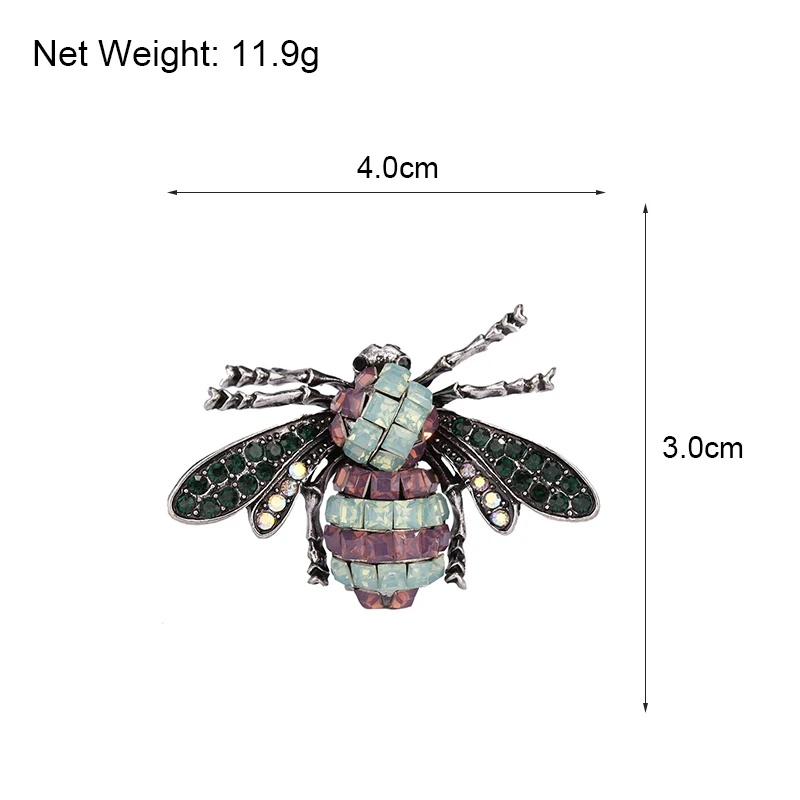 ALLYES большие хрустальные броши в виде пчел для женщин Стразы насекомое модное ювелирное изделие Милая Винтажная брошь на булавке ювелирное изделие подарок