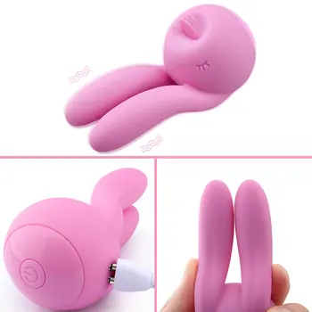 Sexy Rabbit Licking Vibrators For Women Clitoris Licks Vaginal Anal Plug Nipple Clamps Female Masturbator Blowjob Oral Sex Toys 3