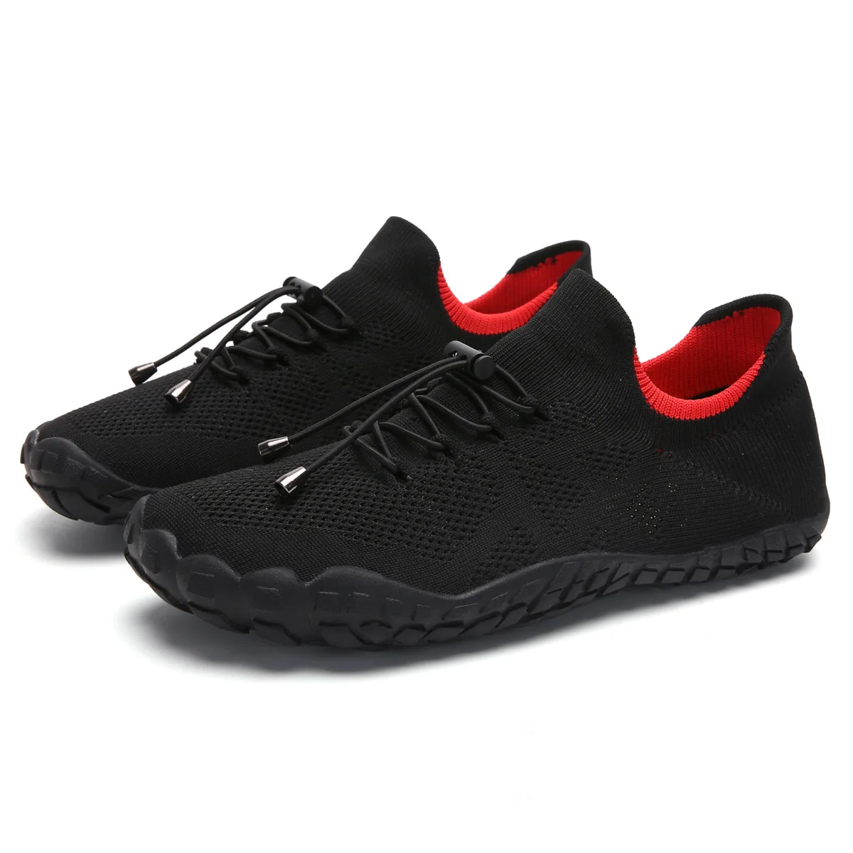 Мужская водонепроницаемая обувь с мягкой подошвой; быстросохнущие износостойкие пляжные сандалии; обувь для плавания и дайвинга - Цвет: Черный
