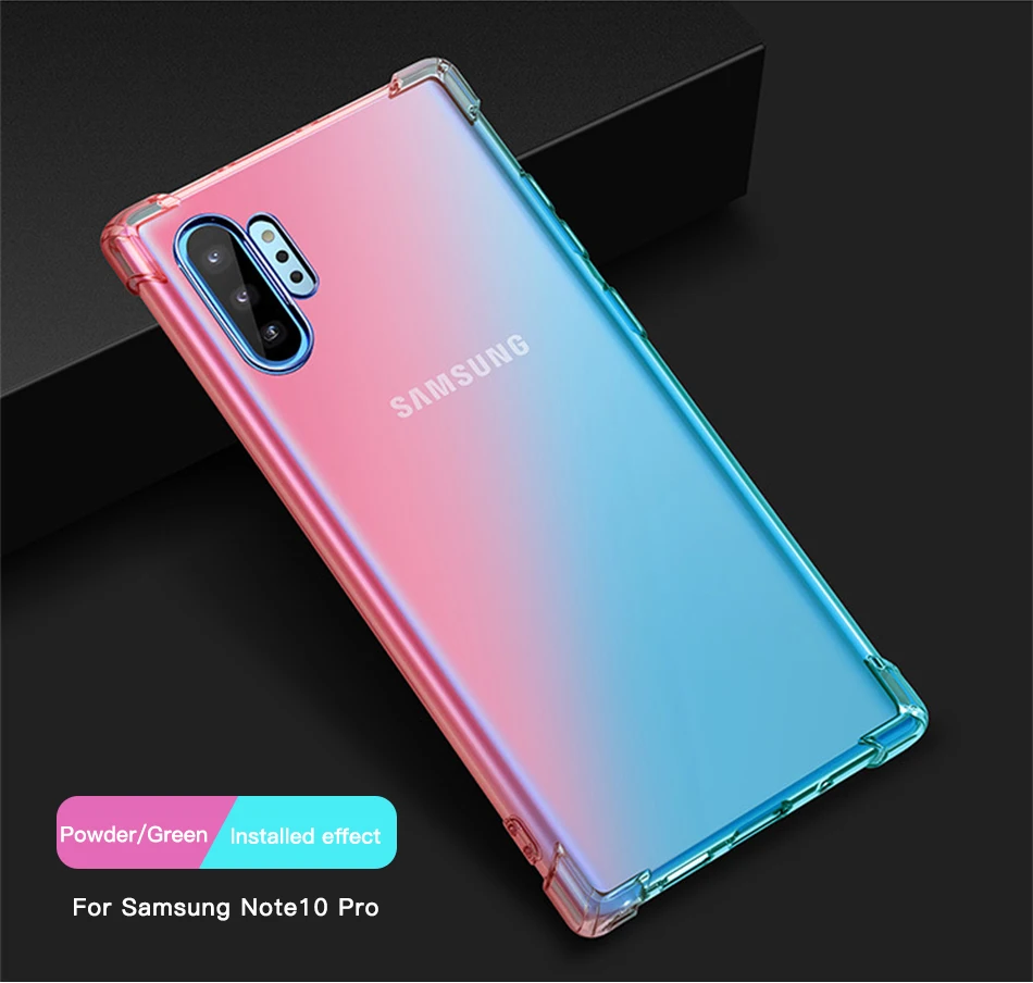 !ACCEZZ Luxury Colorful Case For Samsung Note 10 10+ Chic Style TPU Soft Ultra-thin For Note 10 10+ Protection Back Cover Shell (7)