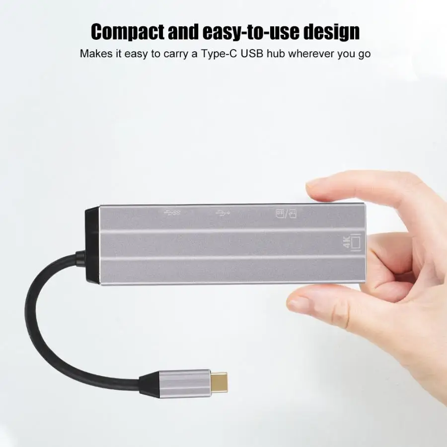 Док-Станция HDMI 6 в 1 Type-c TF + безопасная цифровая карта памяти USB2.0 USB3.0 Стандартная