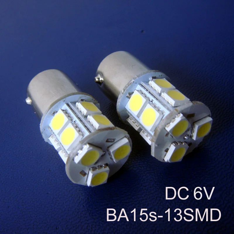 Высококачественная Светодиодная лампа 5050 DC 6V BA15s BAU15s PY21W P21W R5W R10W 1141 1056 1156 5007 5008
