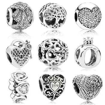 

Vintage Style New charms tree life crown love crystal bead jewelry making diy pendant bangle fit pandora bracelet for women gift