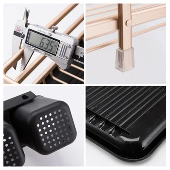 

Aluminium Alloy Dish Rack Kitchen Organizer Storage Drainer Drying Plate Shelf Sink Supplies Knife and Fork Container