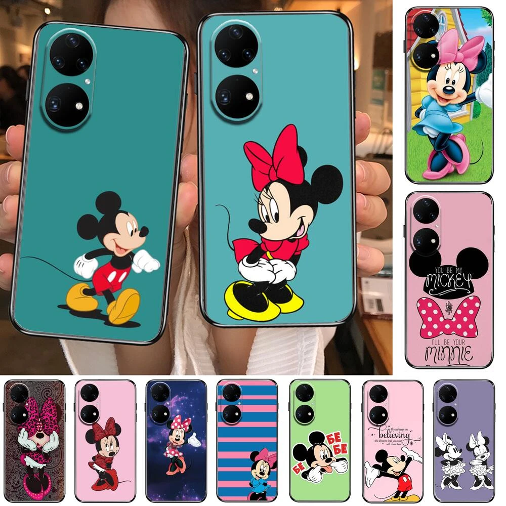 Happy New Design Mickey Mouse Phone For Huawei P50 P40 P30 P20 10 9 8 Lite Pro Plus Black Etui Coque Painting Hoesjes Com - Mobile Phone Cases & Covers - AliExpress