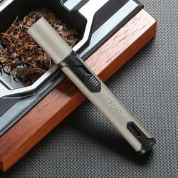 LUBINSKI Unusual Lighter Refill Gas Cigar Lighter Windproof Turbo New Jet Flame Torch Lighter Metal Smoking Tobacco Tool