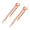 Lokaer Trendy Titanium Steel Bohemia Tassel Long Earrings Jewelry Rose Gold Office/Career Hoop Earrings For Women Girls E20288 ► Photo 3/5