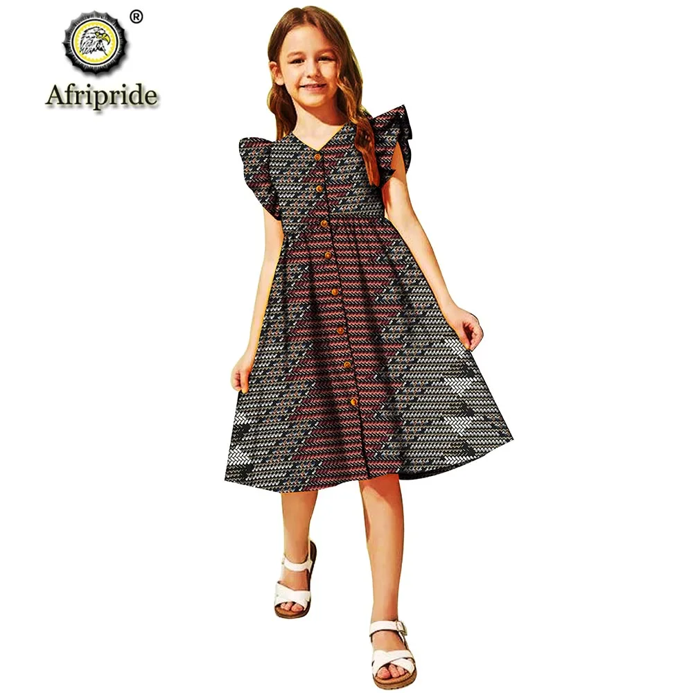 African Dresses for Women Ankara Dashiki Print Lovely Dress for Girl Sleeveless Outfits for Party Wedding AFRIPRIDE S204005 african girls dresses sleeveless double princess dress casual lovely ankara kids print mini dress shirt dress afripride s1940017