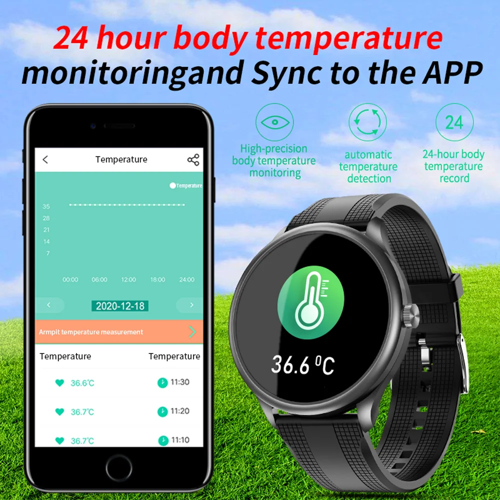 Masculino com Temperatura Suporte para Tws Arterial à Prova Relógio Inteligente Corporal Música Headset Chamada Pressão D'água Ip67 Ppg Ecg - Image 5