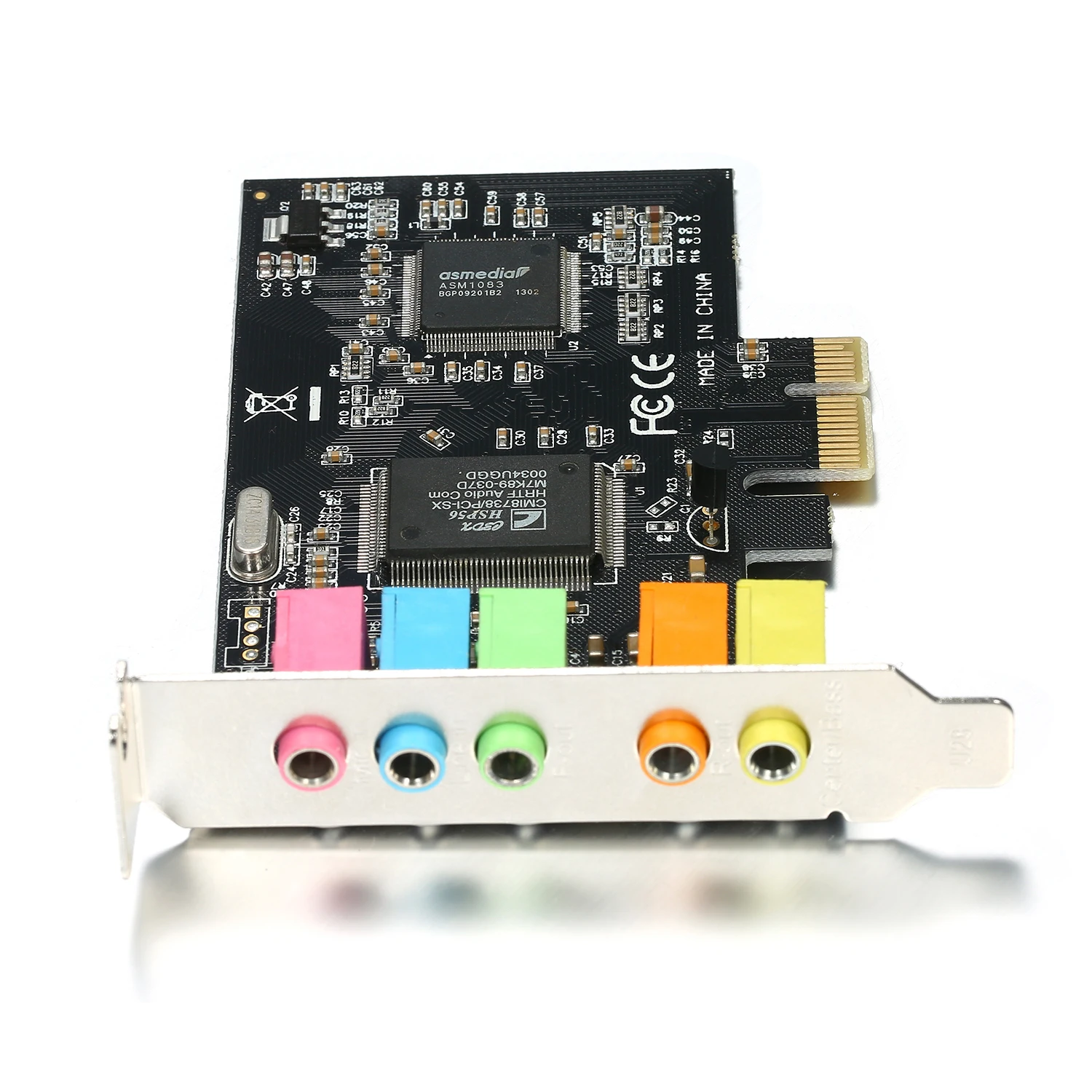 

New PCI Express x1 PCI-E 5.1 Channels CMI8738 Chipset Audio Digital Sound Card with Low Profile Bracket High Quality Sound Card