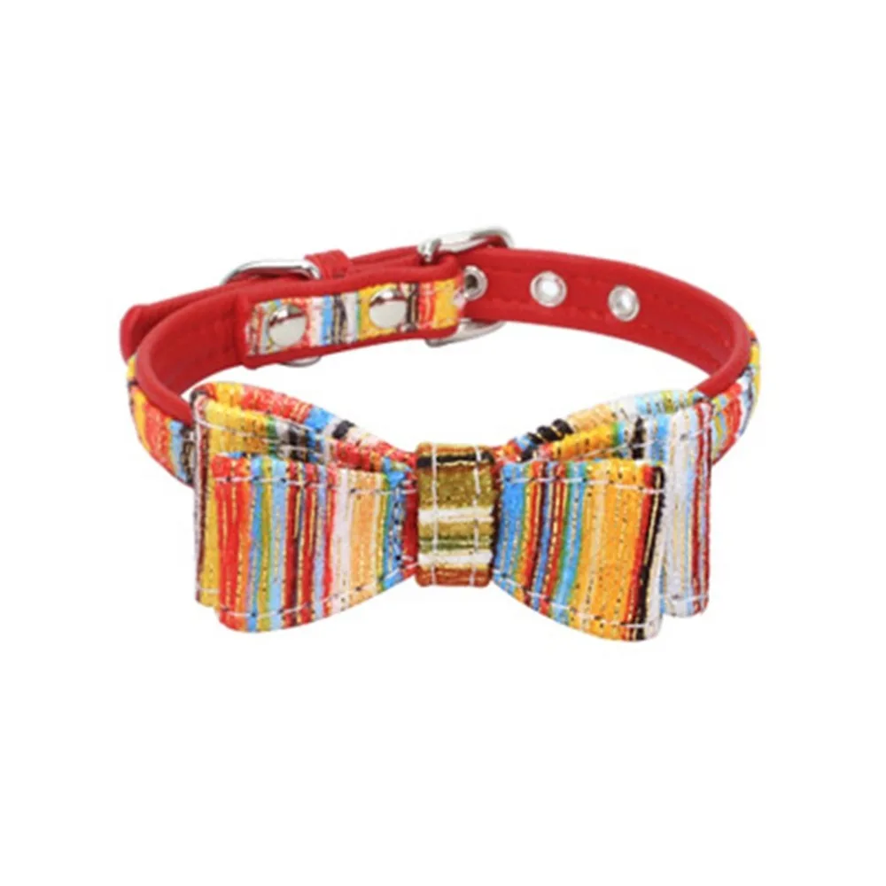 Pet Leash Collar Dog Training Outdoor Adjustable Pets Leash Pet Soft Fiber Pet Training Butterfly Bow Collar Pet Collar