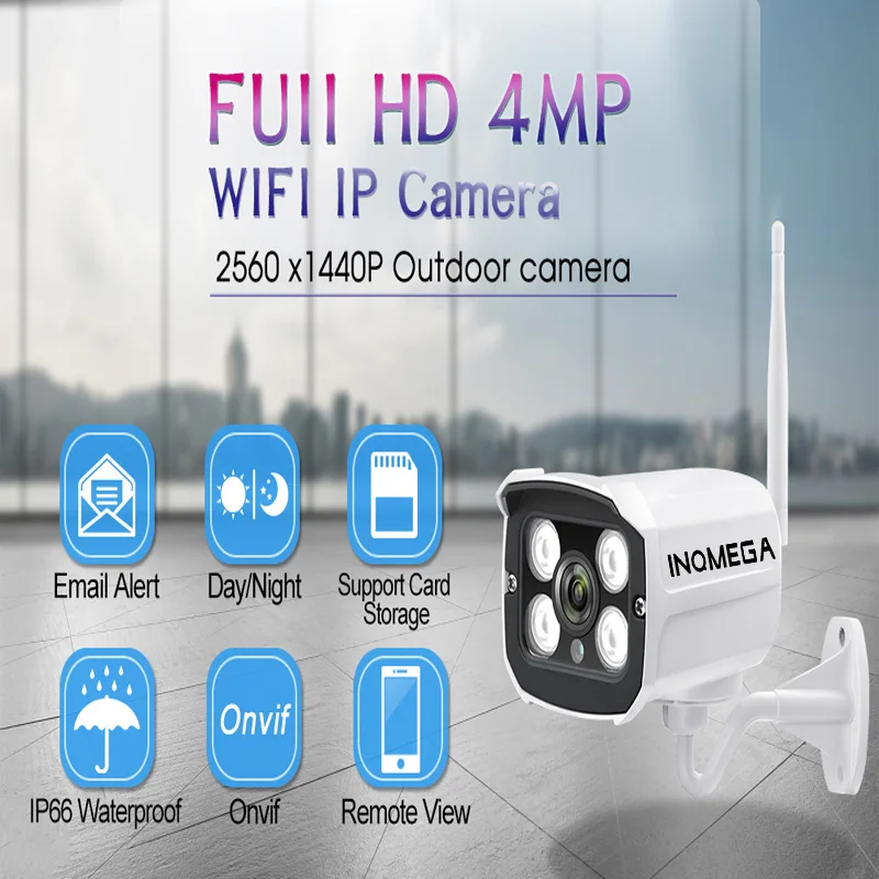 INQMEGA Tuya Wlan Камера уличная Wifi Full HD 1080P 2,4 канальный CCTV система металлическая IP камера CCTV домашняя IP wifi камера