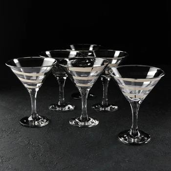 

Martini glass set "Serpentine", 170 ml, 6 pcs, gold