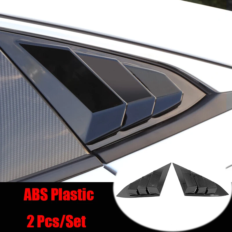 Fit-For-Honda-Civic-10th-2016-2017-accessories-ABS-Plastic-Rear-Window-Triangle-Shutters-cover-trim (1)