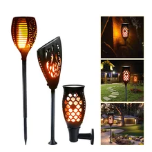7 Вт солнечный светильник 96led свет пламени факел газонные лампы садовые лампы