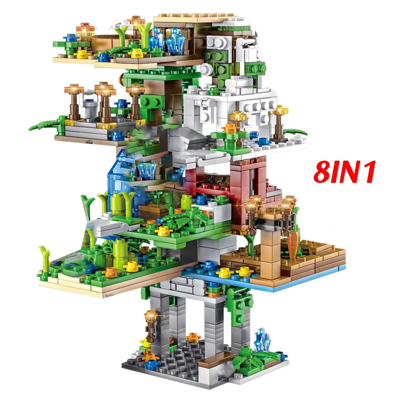 Baratos 690 Uds creador colgante casa de árbol de jardín bloques de construcción figura de legoing juguetes para niños regalos de cumpleaños