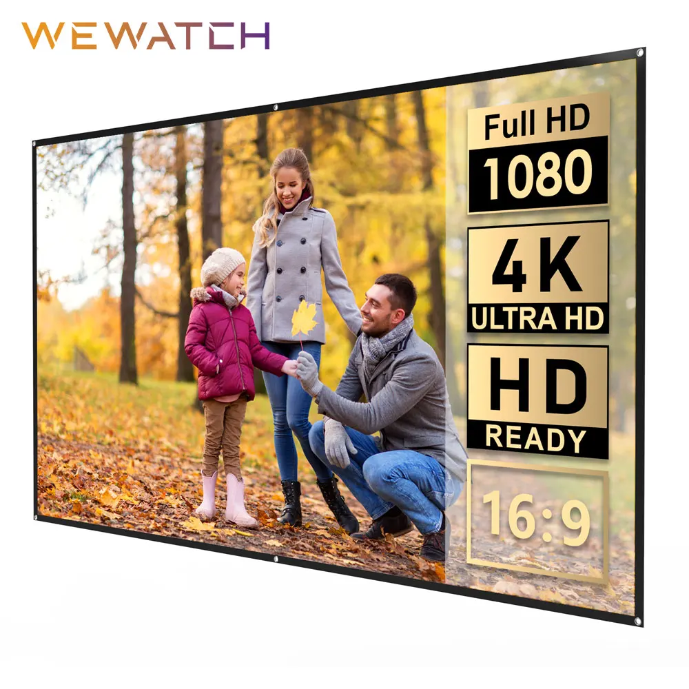 Экран для проектора WEWATCH PS7 120 дюйма материал с оптическим слоем экран 16:9 высокая