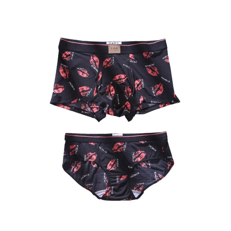 Комплект нижнего белья для пар мужские шорты боксеры Мужские Женские Трусы со