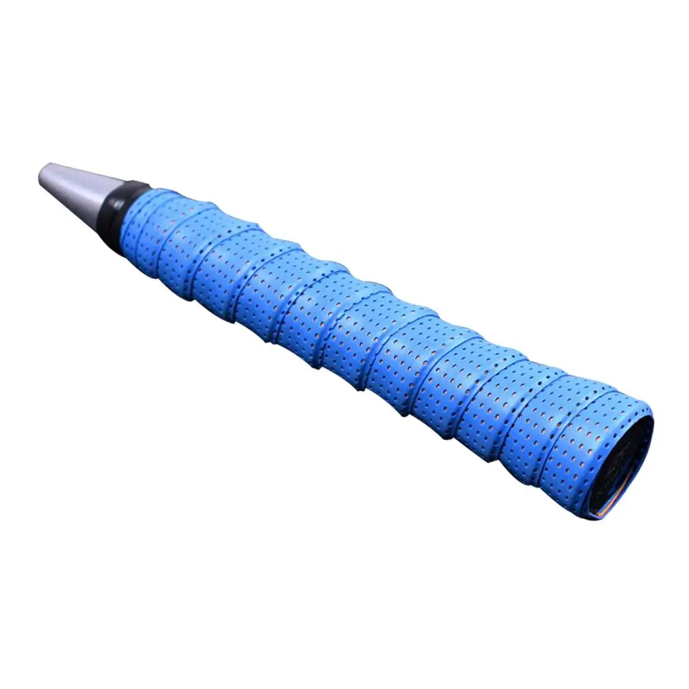 Дышащая Теннисная ракетка для бадминтона, ракетка С килем, утолщенная Расширенная впитывающая пот удочка, теннисная Нескользящая накладка - Color: Navy Blue