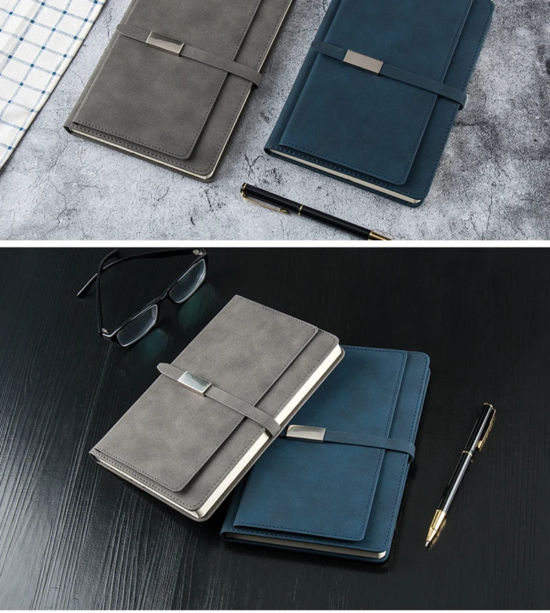 Business Office Notebooks Stationery Loose Leaf Simple Work Journal Leather Diary